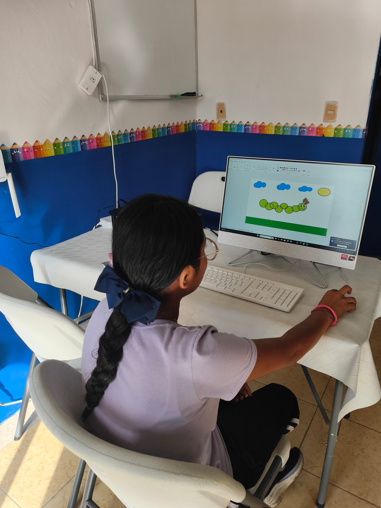 Actividad práctica de computación para niños